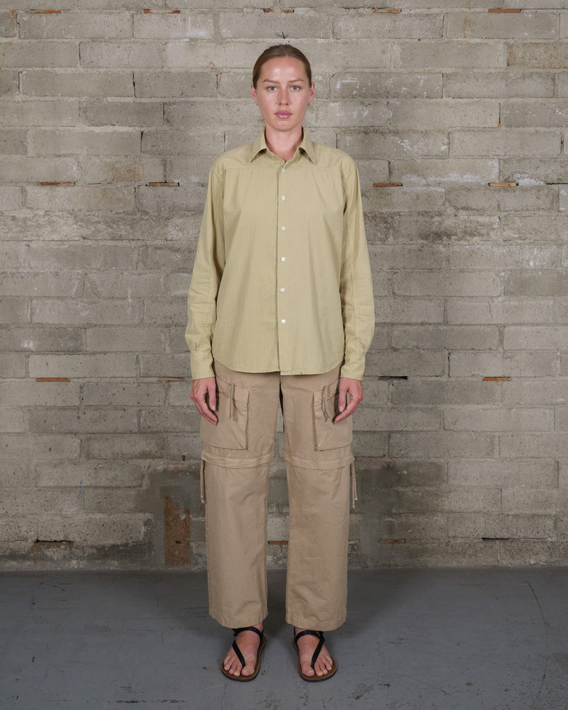 Stripe Seam Button Down - Algae Green - Olderbrother