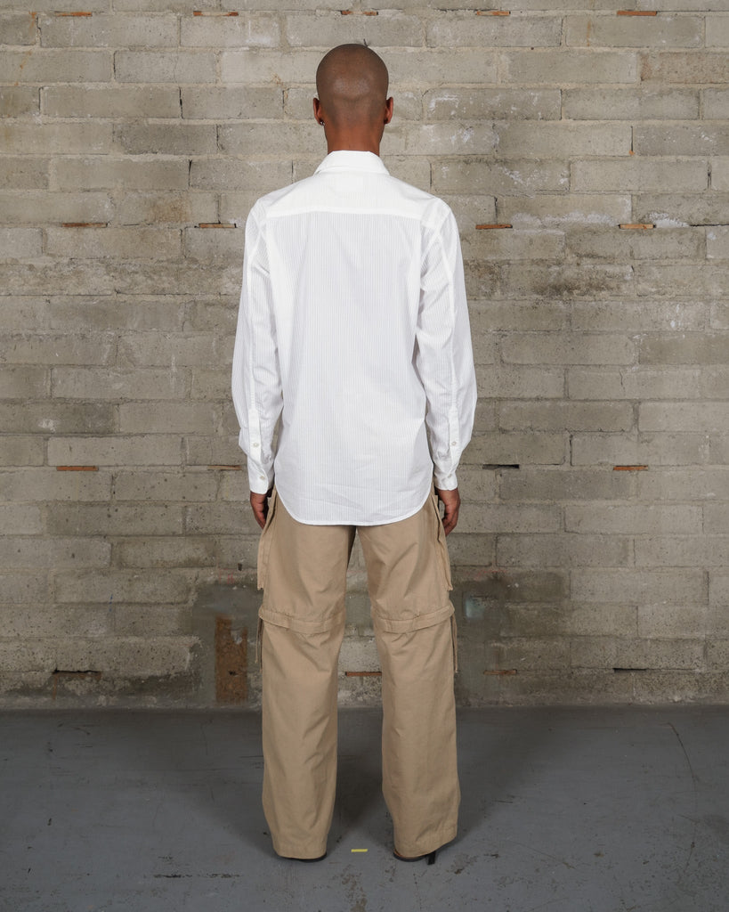 Stripe Seam Button Down - White - Olderbrother