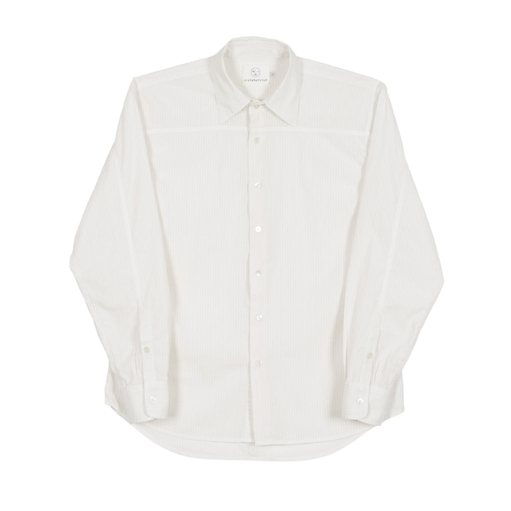 Stripe Seam Button Down - White - Olderbrother