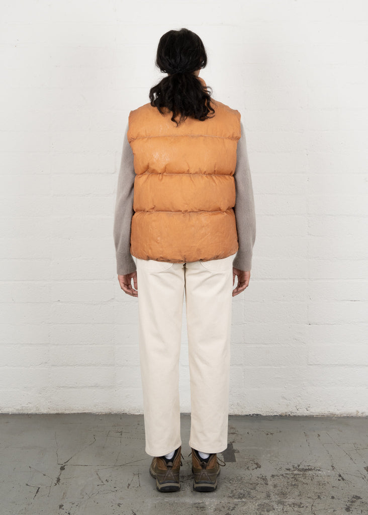 Waxed Puff Vest - Kakishibu