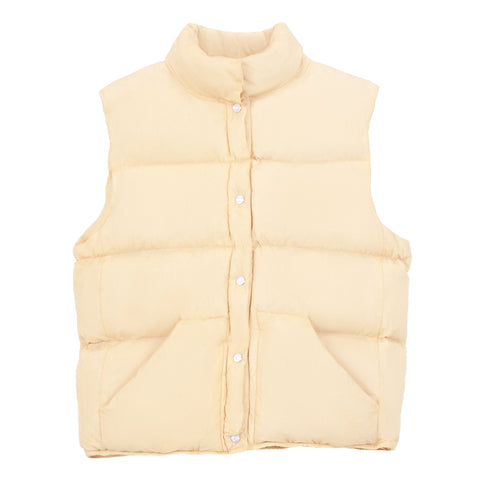 Waxed Puff Vest - Natural