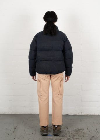 Waxed Puff Coat - Indigo