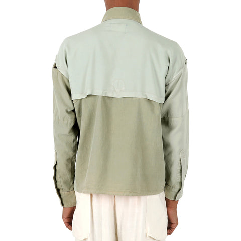 Linen/Silk Panel Fishing Shirt - Hand Me Down