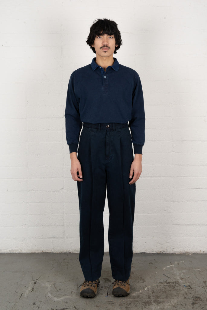 Big Pleat Jeans - Indigo "Hand Me Downs" - Olderbrother