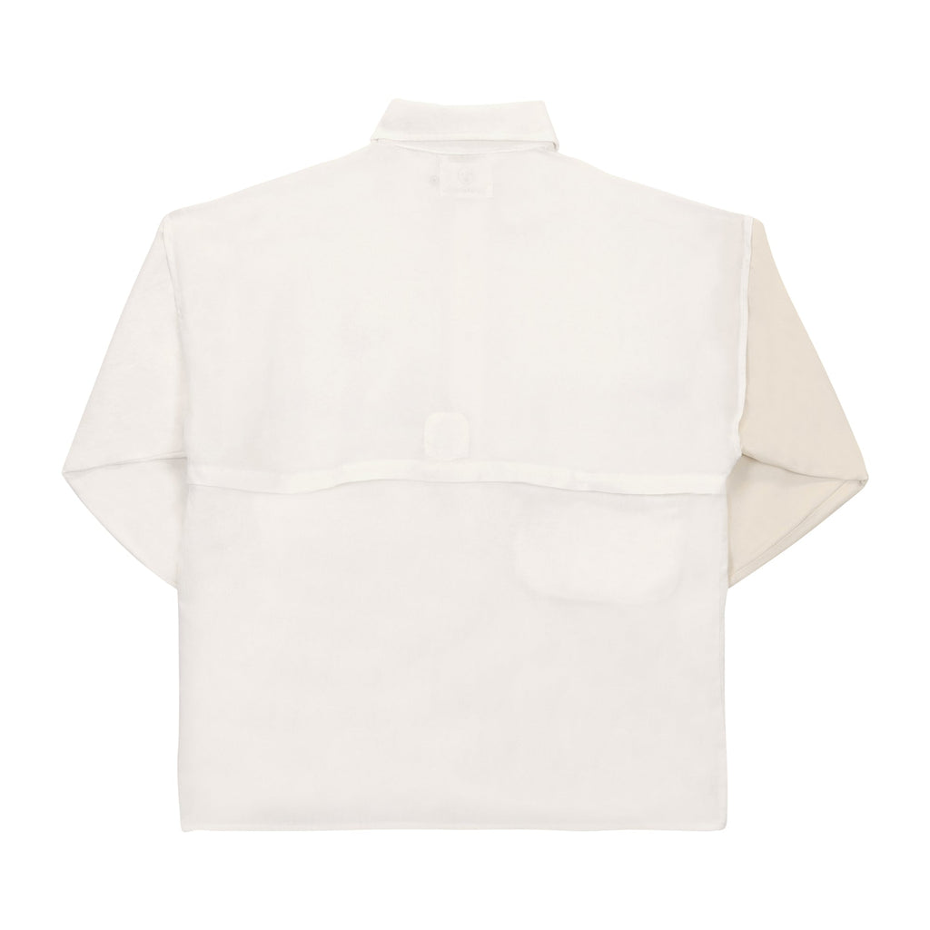 Linen/Silk Panel Fishing Shirt - Natural - Olderbrother