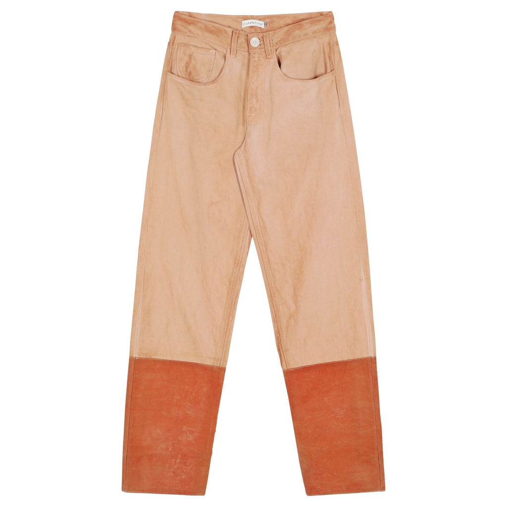 Waxed Panel Jeans - Kakishibu - Olderbrother