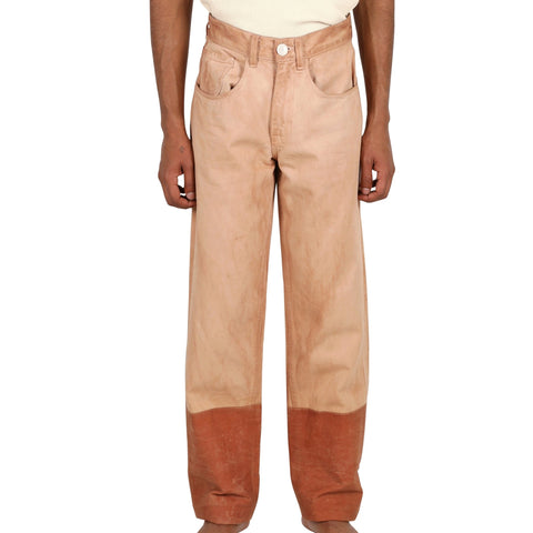 Waxed Panel Jeans - Kakishibu - Olderbrother