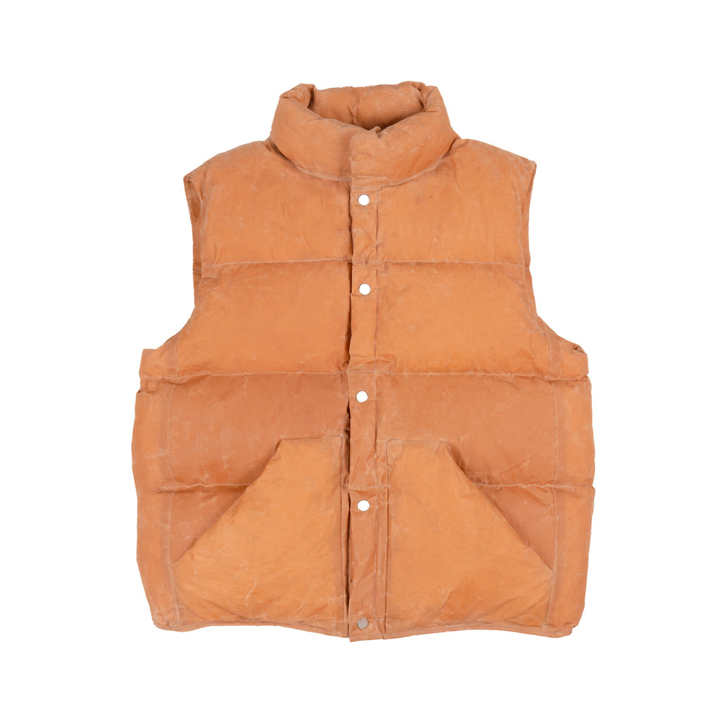 Waxed Puff Vest - Kakishibu - Olderbrother